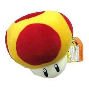 Mario Mega Mushroom Plush 8 Inch Super Mario Stuffed Toy